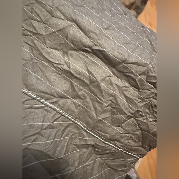 Svetlana Womens Pants 16 Olive Crinkle Cargo Zip Side Adjustable Hem Wide Leg - Picture 5 of 9